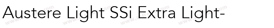 Austere Light SSi Extra Light字体转换